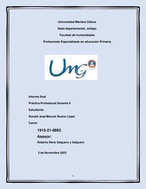 Informe Final De Practica Profesional Ii