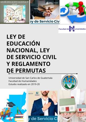 Ley De Educación Nacional, Ley De Servicio Civil Y Reglamento De Permutas (1)