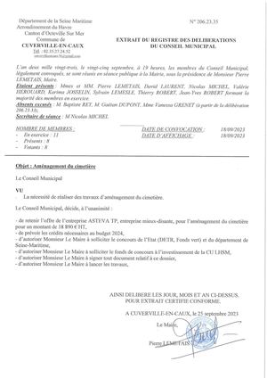 206 23 35 Aménagement Du Cimetière