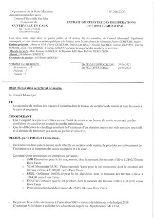 206 22 27 Travaux Secrétariat De Mairie