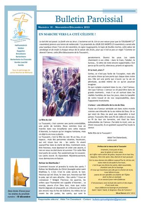 Bulletin Novembre/Decembre 2023