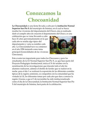 Proyecto Chocoanidad