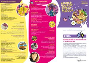 RDV en bibliothèques - novembre décembre - 2023