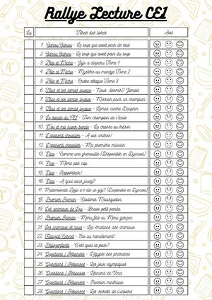 RALLYE LECTURE - CE1