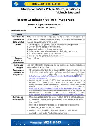 Intervención en Salud Pública: Género, Sexualidad y Violencia Estructural p.a.1