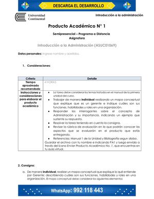 Introducción a la Administración P.A.1