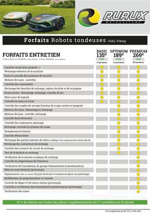 Forfaits Hivernage RUAUX
