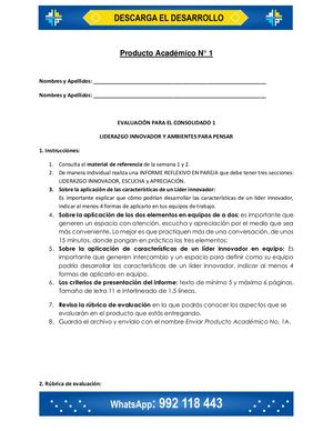 LIDERAZGO INNOVADOR Y AMBIENTES PARA PENSAR P.A.1