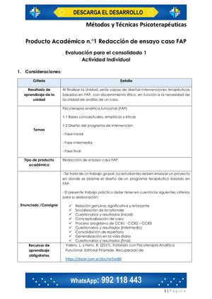 Métodos Y Técnicas Psicoterapéuticas Pa1