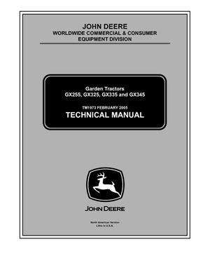 John Deere Gx325 Lawn Garden Tractor Service Repair Manual