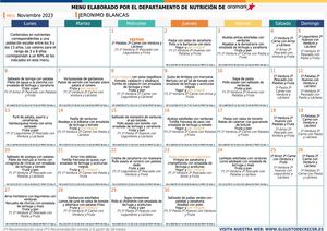 MENÚS NOVIEMBRE 2023
