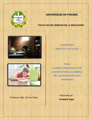 Cuadro Comparativo Del Sistema Educativo Panameño