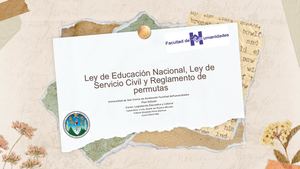 Ley De Educación Nacional, Ley De Servicio Civil Y Reglamento De Permutas