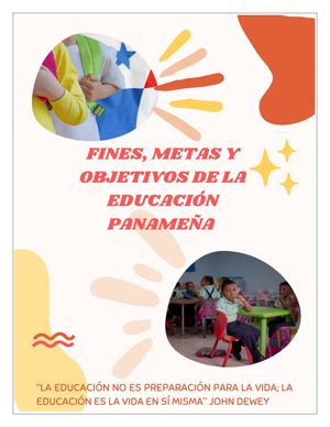 FINES, METAS Y OBJETIVOS DE LA EDUCACIÓN PANAMEÑA