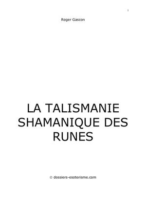 Talismanie chamanique des Runes