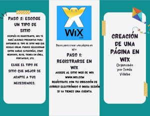 Foleto Informativo Wix