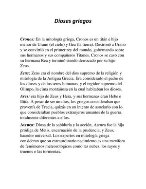 Dioses Griegos