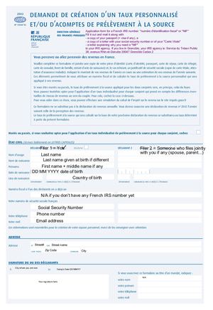Taxes - Tax ID Number Request Translated Form