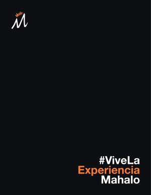 Mahalo Beach Club - Menú 2023-2024