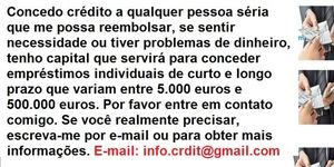 Oferta de empréstimo entre particulares sérios e honestos em 72 horas