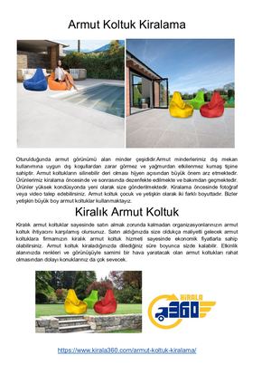 Armut Koltuk Kiralama