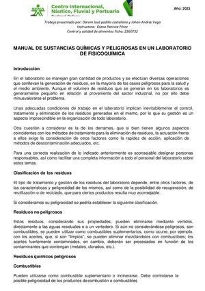 Manual De Manejos En Laboratorios