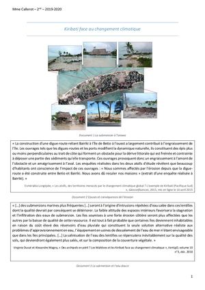 Kiribati Face Au Changement Climatique