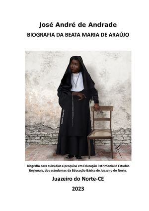 Biografia Da Beata Maria De Araújo Para Estudantes José André De Andrade