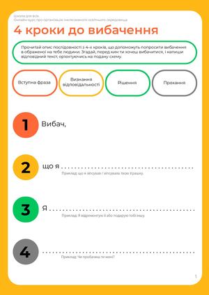 4 кроки до вибачення