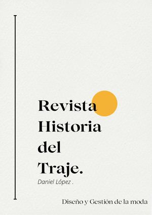 Revista Historia Del Traje