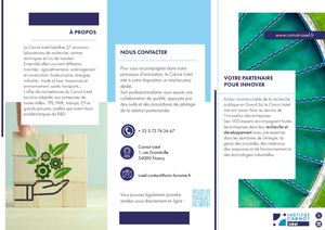 Plaquette Carnot Icéel - 3 volets