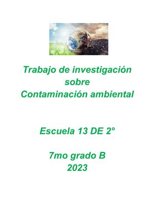 Revista Completa 7 B Contaminación Ambiental