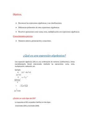Expresiones Algegraicas