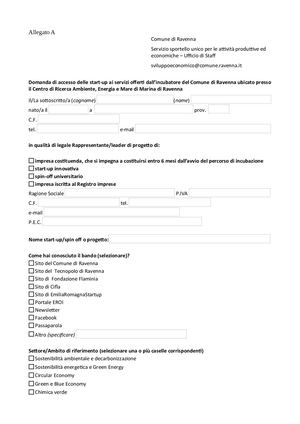 Modulo Candidatura Compilabile