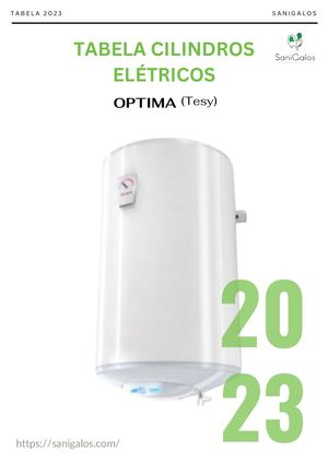 Catálogo Tabelas Cilindros Elétricos Optima