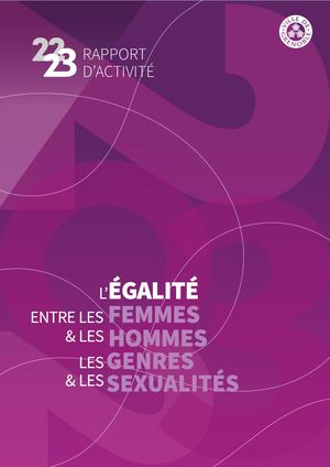 Rapport sur la situation en matière d'égalité entre les femmes et les hommes, les genres et les sexualités (2022-2023)