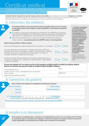 Cerfa certificat médical
