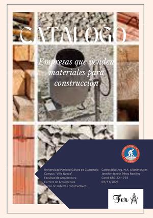 Catalogo De empesas que venden materiales de construccion