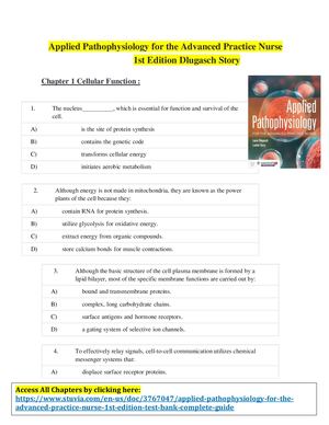 Calaméo - Test Bank For Applied Pathophysiology For The Advanced ...