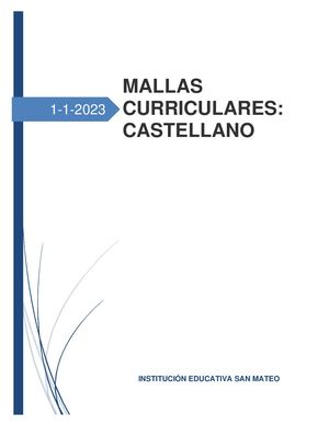 Malla Curricular De Castellano
