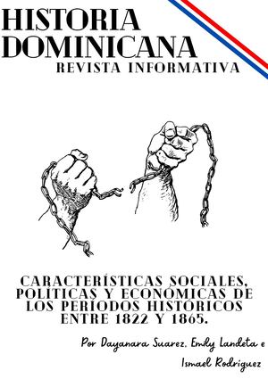 Características Sociales, Políticas Y Económicas De Los Períodos Históricos Entre 1822 Y 1865
