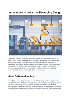 Innovations In Industrial Packaging Design