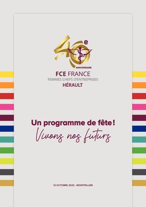 Plaquette 40 ans FCE HERAULT