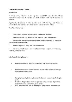 Salesforce Training Chennai Credo Systemz