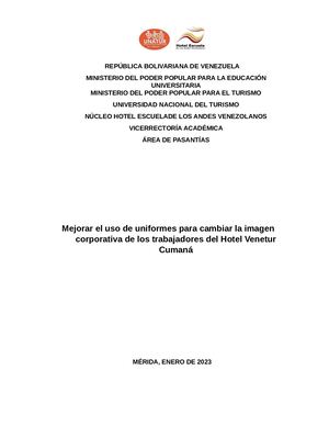 Informe N°1747 Pasantia Administrativa Trabajo De Grado 2023