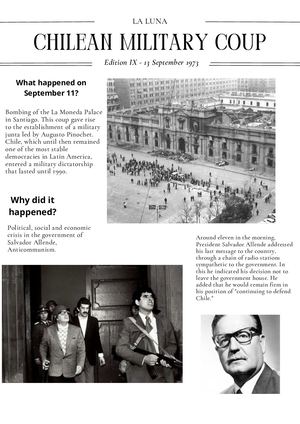 Documento A4 Portada Periódico Noticias Clásico Elegante Blanco Y Negro