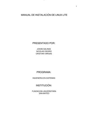 Instalación De Linux Lite