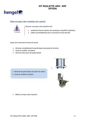 KIT ROULETTES ARN ARP - FRANCAIS