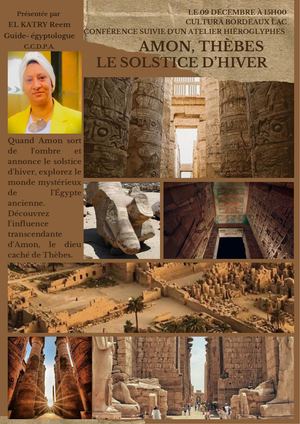 CONFÉRENCE SUIVIE D'UN ATELIER HIÉROGLYPHES, Le 09 décembre à 15h00 Cultura Bordeaux lac