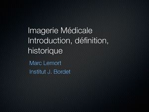Imagerie Médicale Introduction